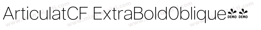 ArticulatCF ExtraBold0blique字体转换